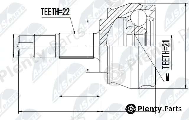 NTY NPZ-FT-023 — Joint Kit, drive shaft
