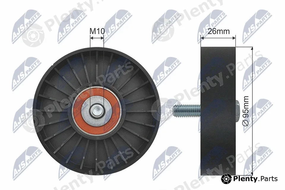 NTY RNK-LR-008 — Deflection/Guide Pulley, V-ribbed belt