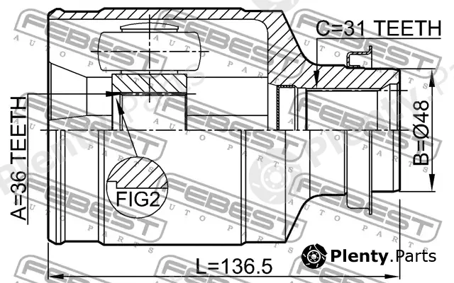 NTY NPW-MZ-046 — Joint Kit, drive shaft