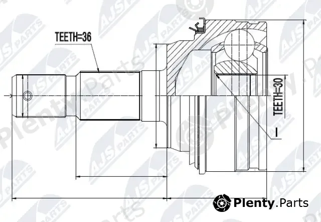 NTY NPZ-TY-062 — Joint Kit, drive shaft