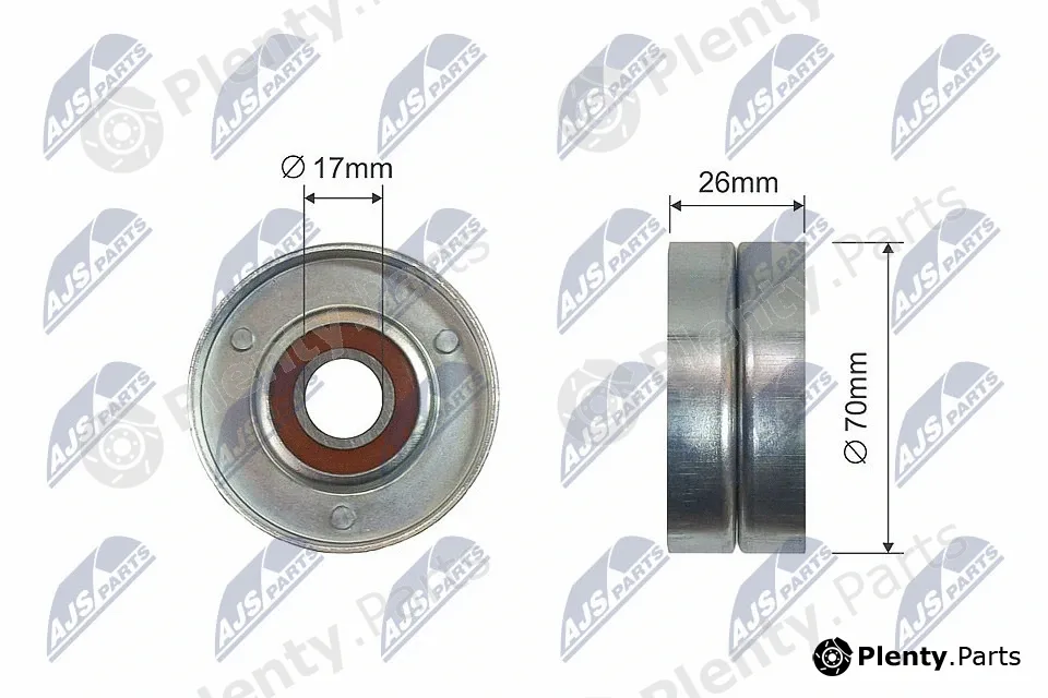 NTY RNK-FR-041 — Tensioner Pulley, V-ribbed belt