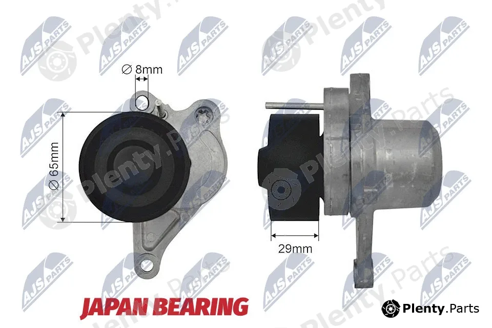 NTY RNK-NS-036 — Tensioner Pulley, V-ribbed belt