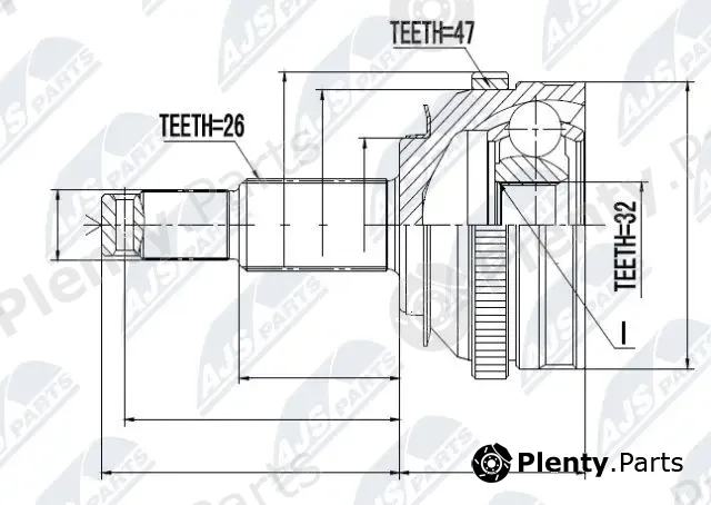 NTY NPZ-CH-001 — Joint Kit, drive shaft