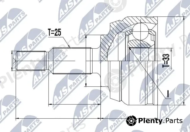 NTY NPZ-RE-044 — Joint Kit, drive shaft