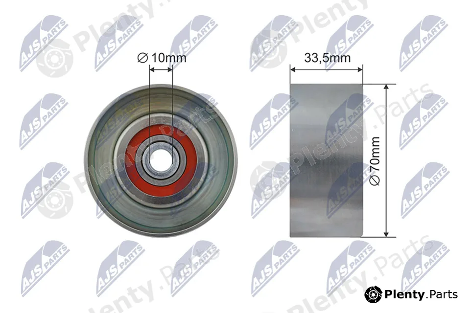 NTY RNK-TY-043 — Tensioner Pulley, V-ribbed belt