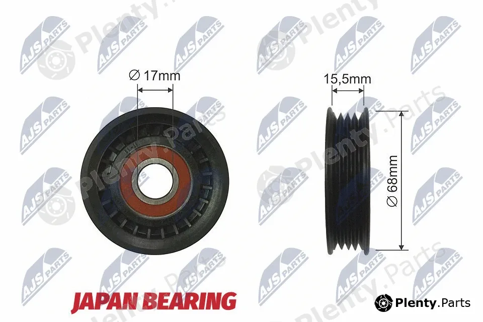 NTY RNK-SB-000 — Deflection/Guide Pulley, V-ribbed belt