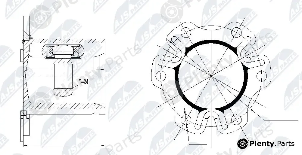 NTY NPW-AU-003 — Joint Kit, drive shaft