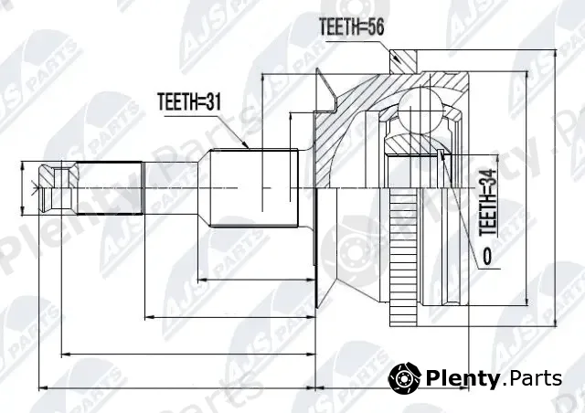 NTY NPZ-CH-014 — Joint Kit, drive shaft