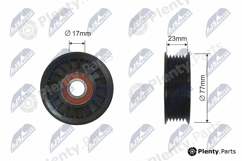 NTY RNK-CH-024 — Deflection/Guide Pulley, V-ribbed belt