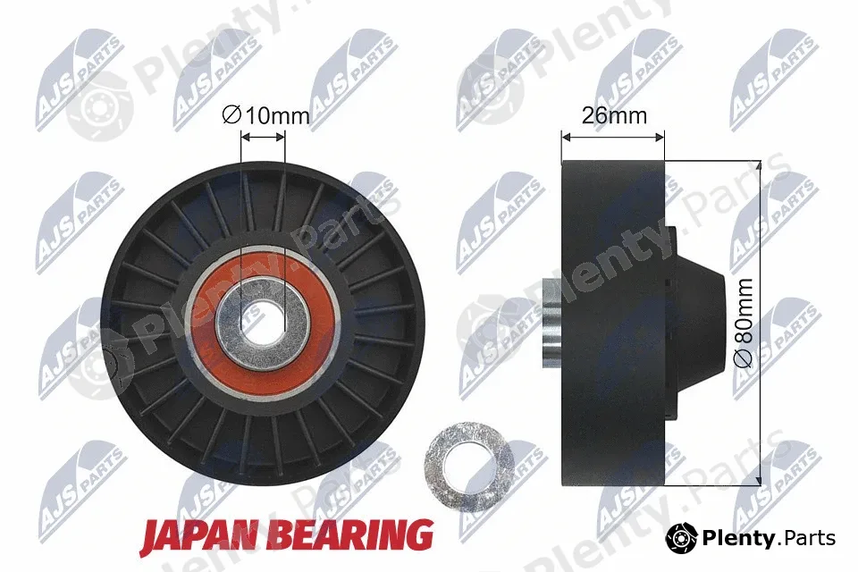 NTY RNK-FT-000 — Deflection/Guide Pulley, V-ribbed belt