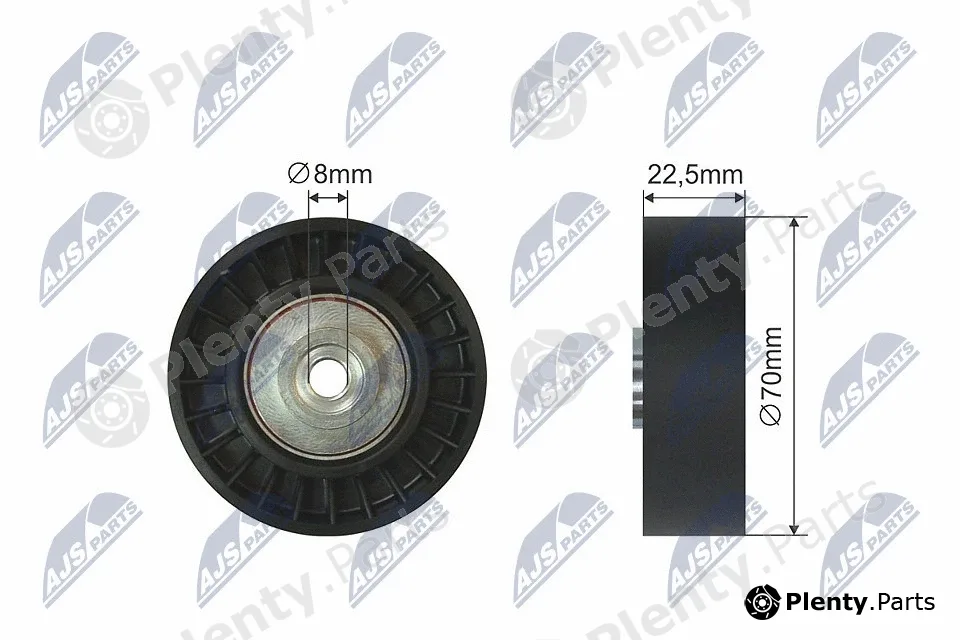 NTY RNK-BM-003 — Deflection/Guide Pulley, V-ribbed belt