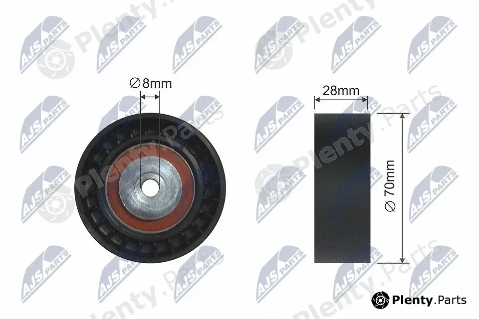 NTY RNK-VW-005 — Deflection/Guide Pulley, V-ribbed belt