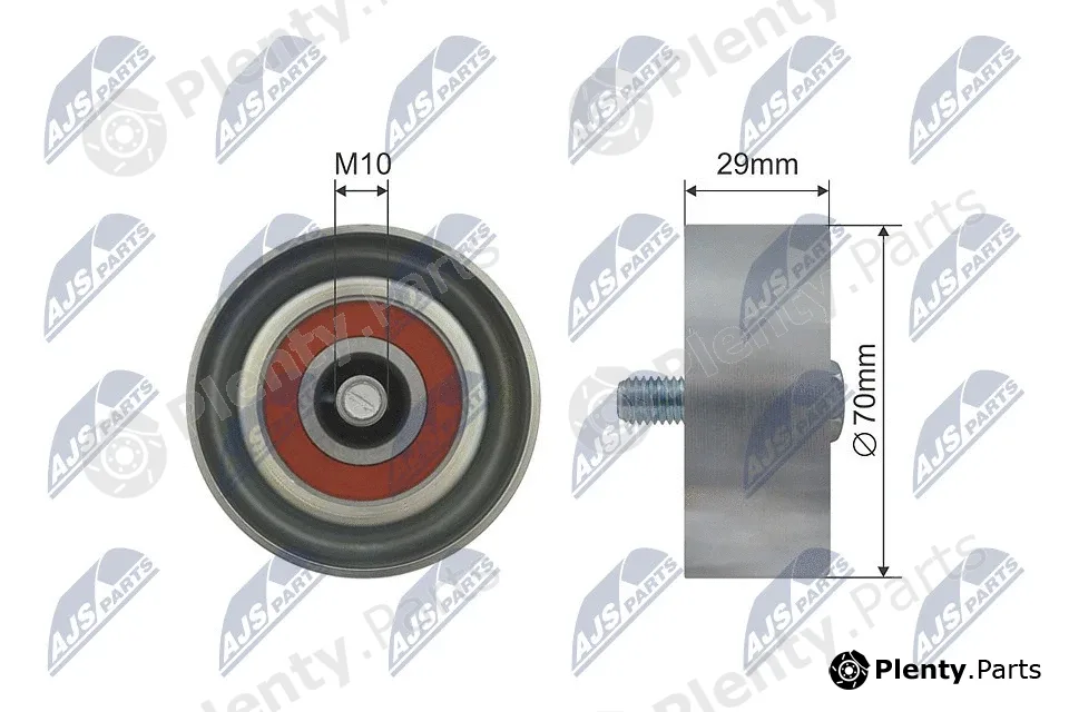 NTY RNK-KA-007 — Deflection/Guide Pulley, V-ribbed belt