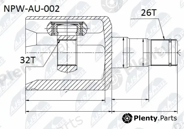 NTY NPW-AU-002 — Joint Kit, drive shaft