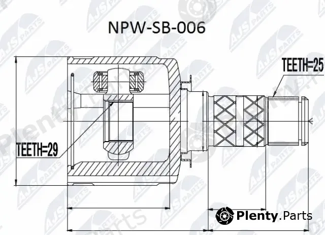 NTY NPW-SB-006 — Joint Kit, drive shaft