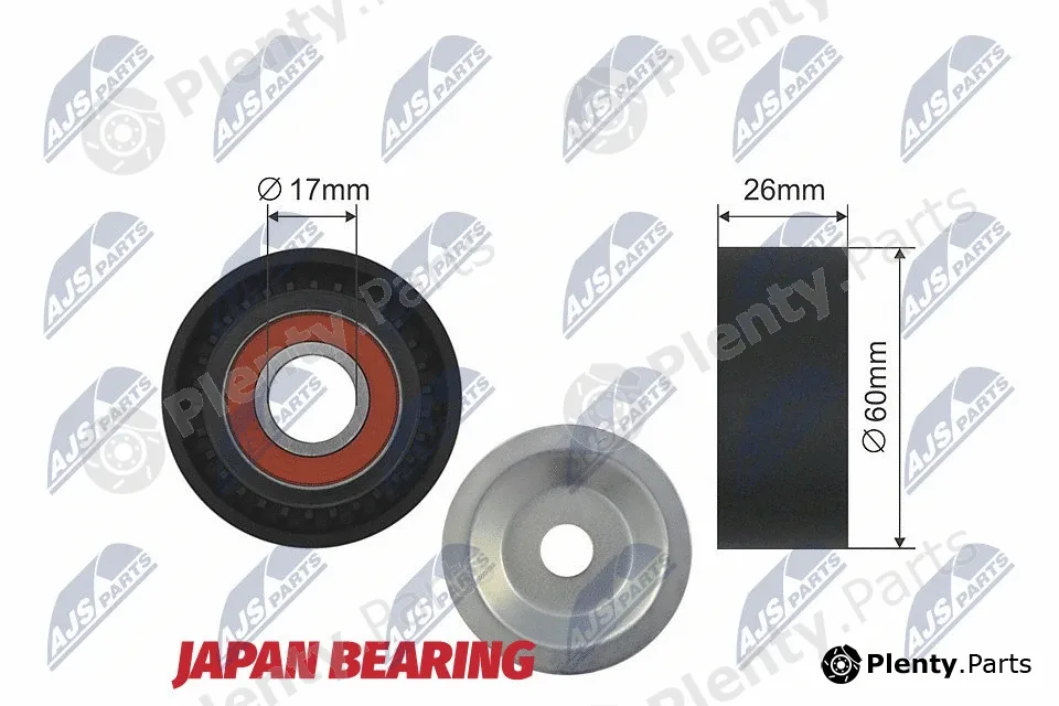 NTY RNK-BM-002A — Tensioner Pulley, V-ribbed belt