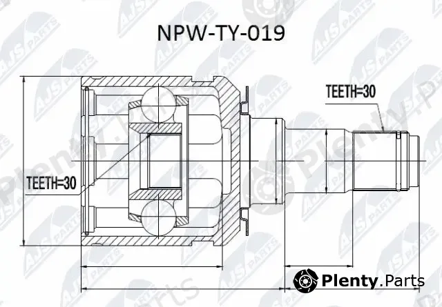 NTY NPW-TY-019 — Joint Kit, drive shaft