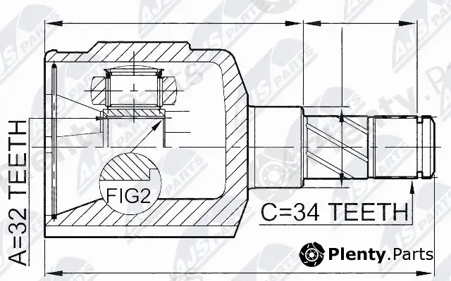 NTY NPW-DW-014 — Joint Kit, drive shaft