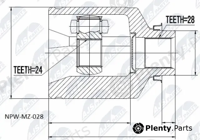 NTY NPW-MZ-028 — Joint Kit, drive shaft