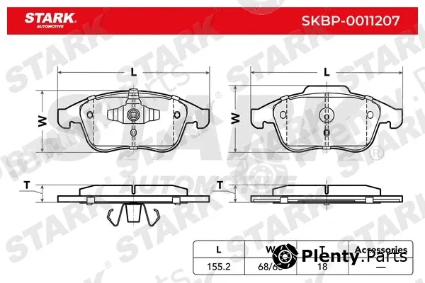 Stark SKBP-0011207 — Brake Pad Set, disc brake