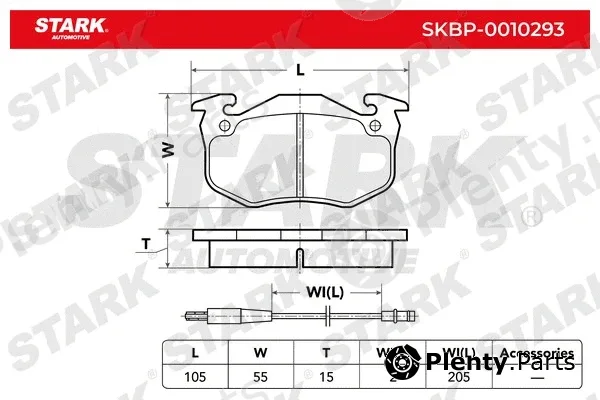 Stark SKBP-0010293 — Brake Pad Set, disc brake
