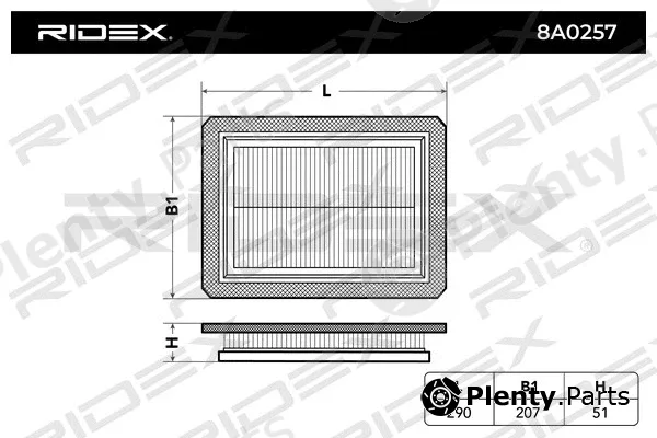 Ridex 8A0257 — Air Filter