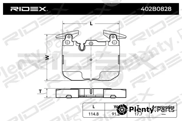 Ridex 402B0828 — Brake Pad Set, disc brake
