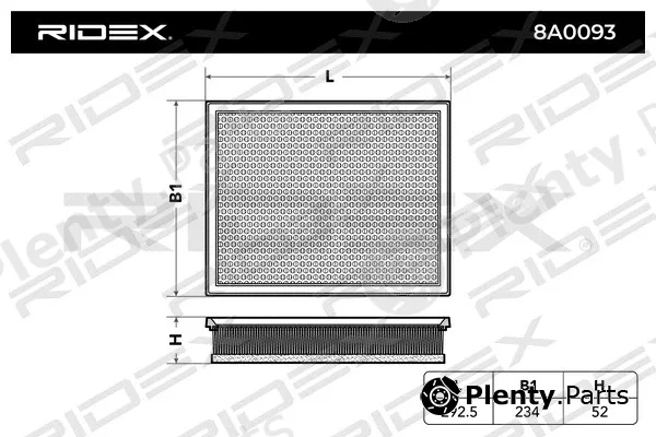 Ridex 8A0093 — Air Filter