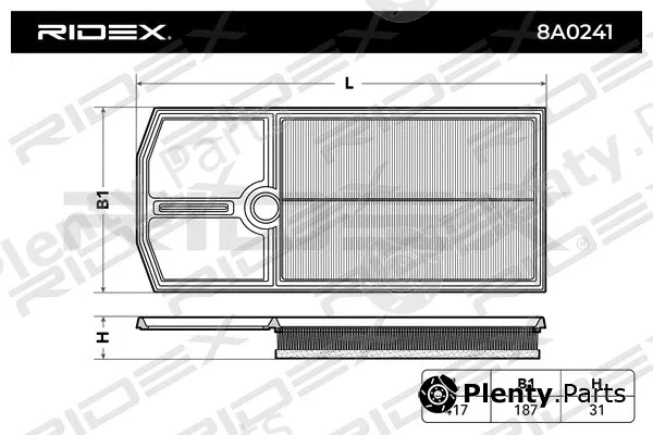 Ridex 8A0241 — Air Filter