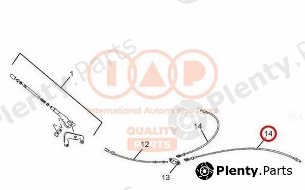 Iap Quality Parts 711-22021G — Cable Pull, parking brake
