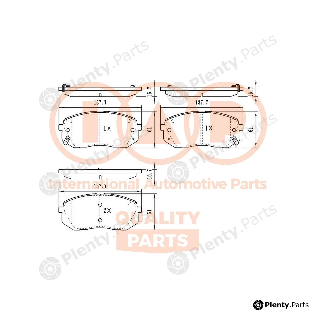 Iap Quality Parts 704-07180 — Brake Pad Set, disc brake