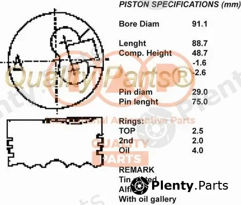 Iap Quality Parts 100-12028 — Piston