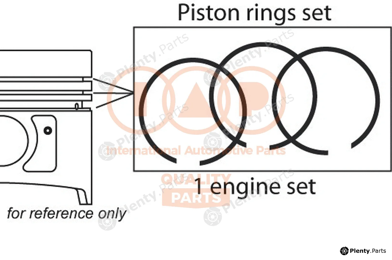 Iap Quality Parts 102-29021 — Piston Ring Kit