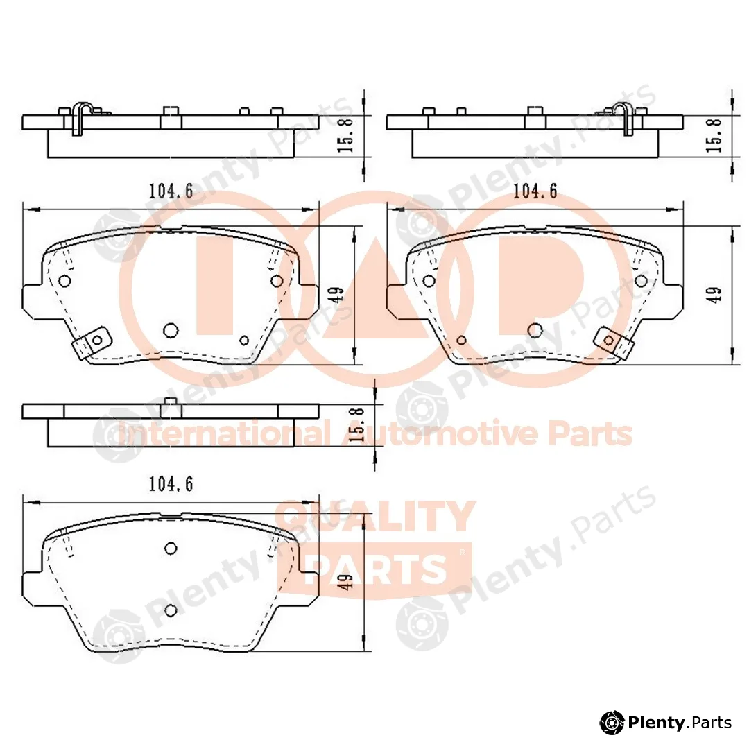Iap Quality Parts 704-07104 — Brake Pad Set, disc brake