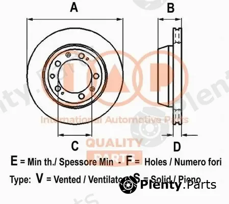 Iap Quality Parts 709-07083G — Brake Disc