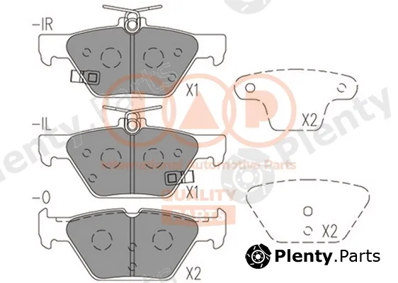 Iap Quality Parts 704-15036 — Brake Pad Set, disc brake