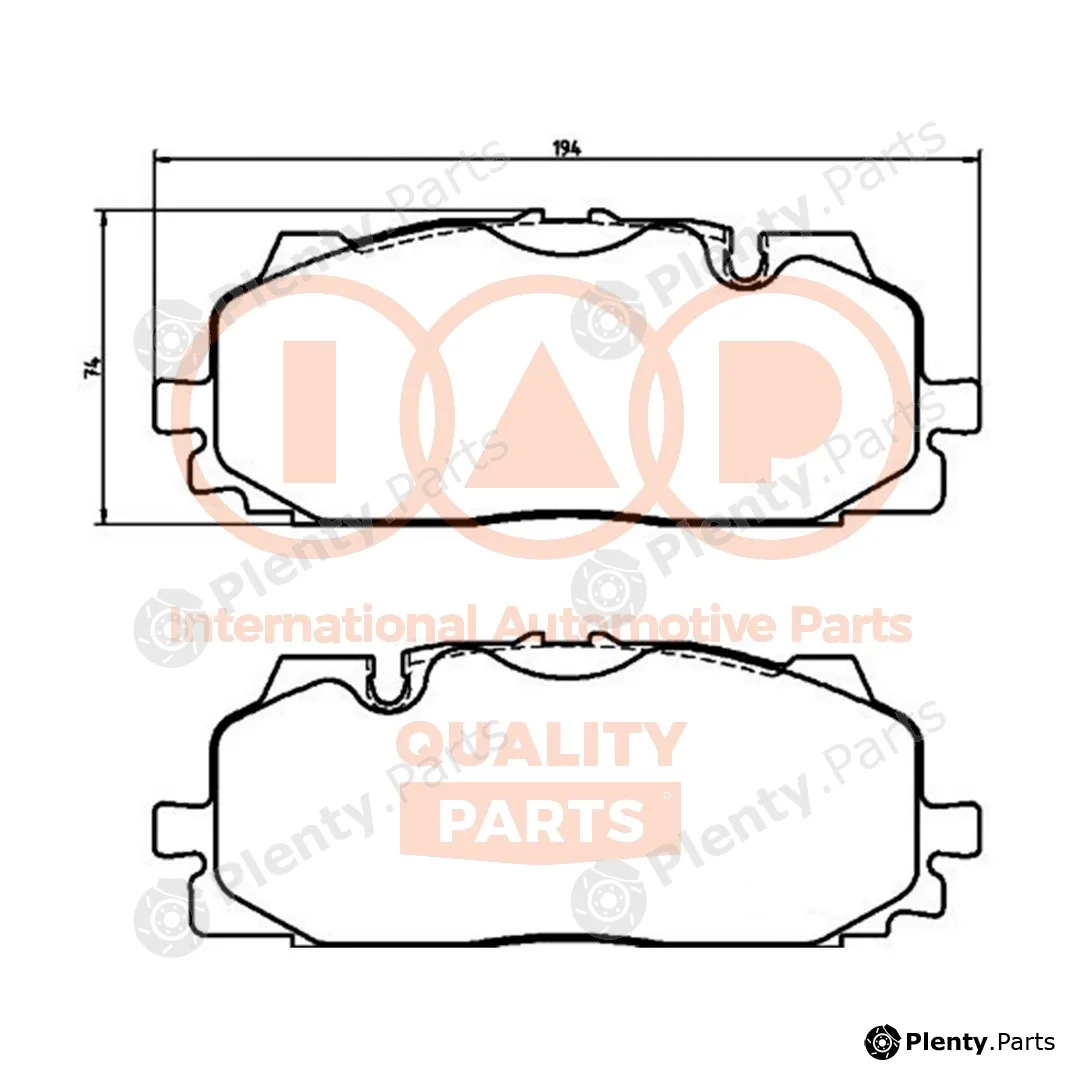 Iap Quality Parts 704-50065P — Brake Pad Set, disc brake