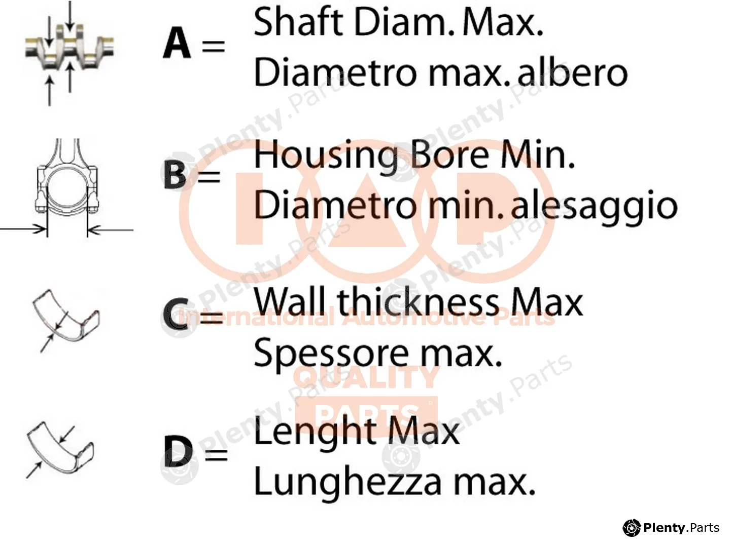 Iap Quality Parts 104-25001 — Connecting Rod Bearing Set