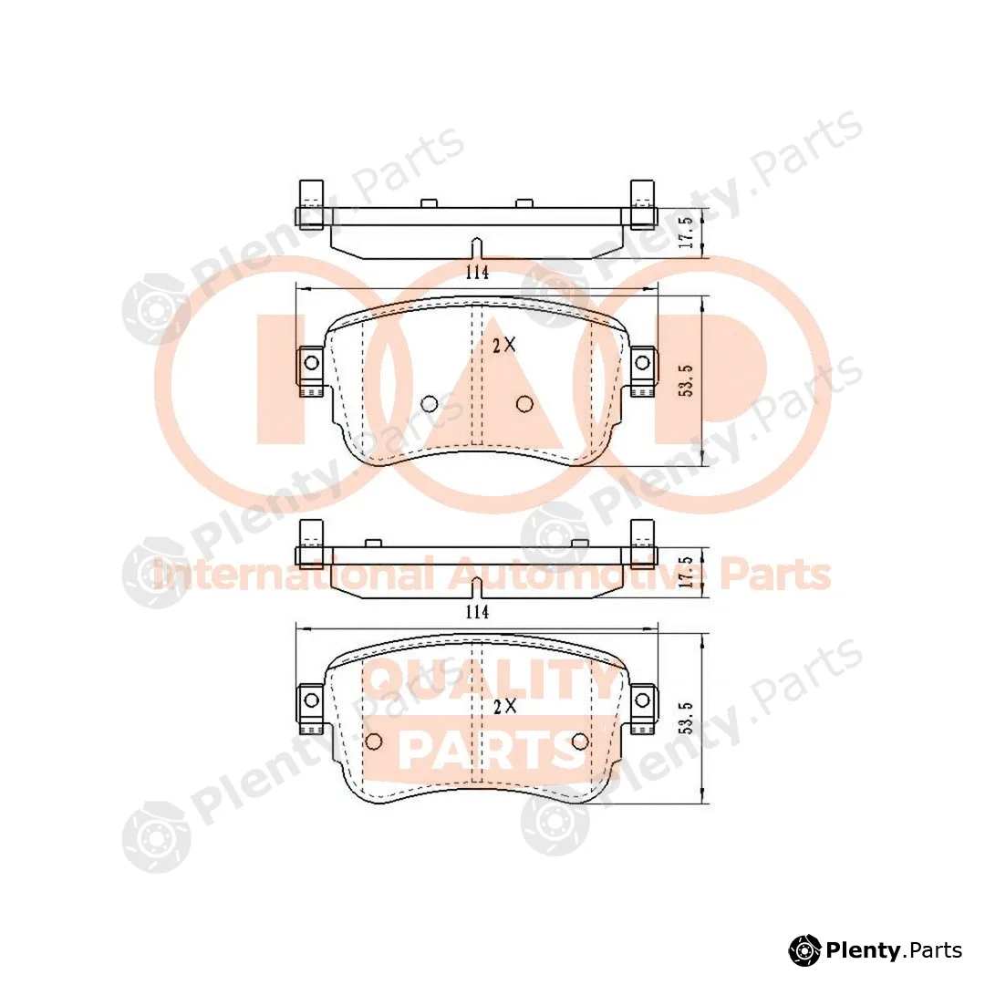 Iap Quality Parts 704-17231 — Brake Pad Set, disc brake