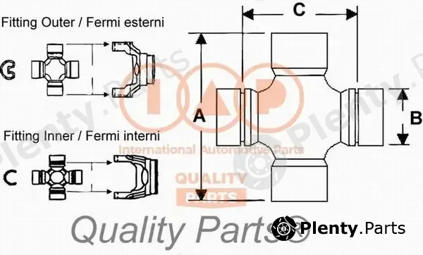 Iap Quality Parts 308-13020 — Joint, propshaft
