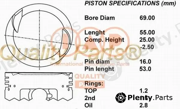 Iap Quality Parts 100-20061 — Piston