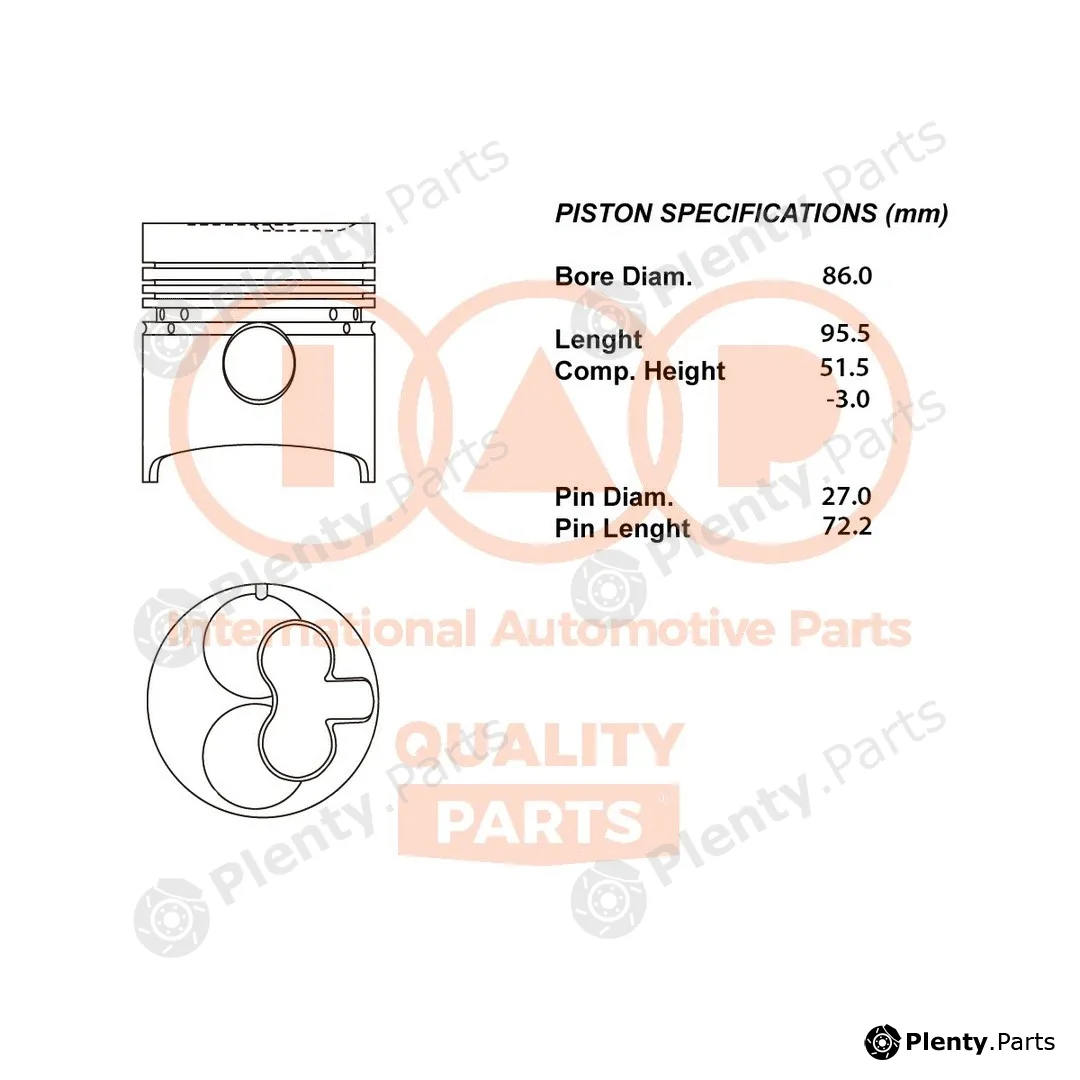 Iap Quality Parts 101-10060 — Piston