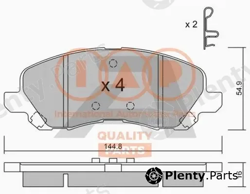 Iap Quality Parts 704-10070P — Brake Pad Set, disc brake