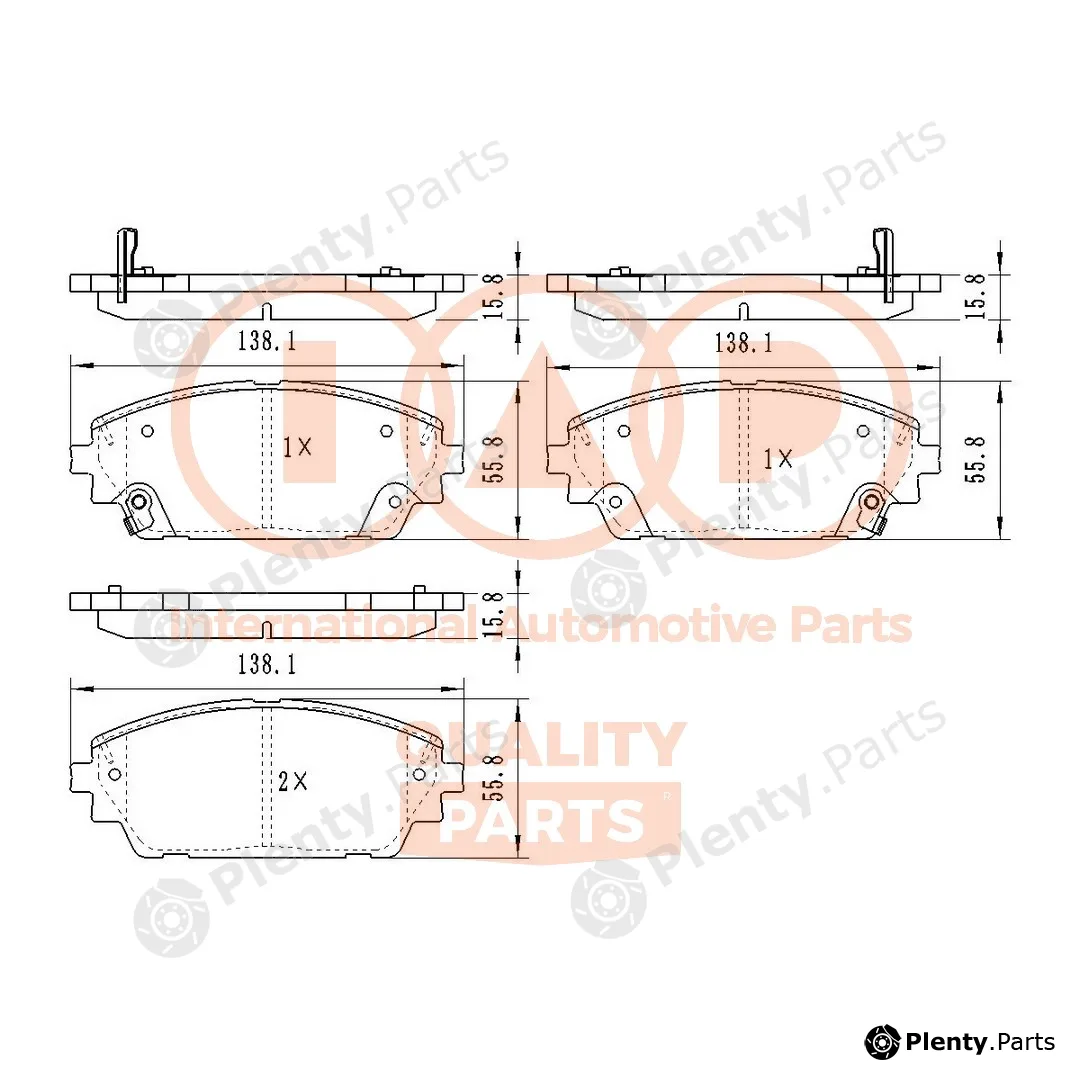 Iap Quality Parts 704-11122 — Brake Pad Set, disc brake