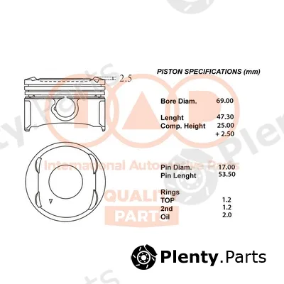 Iap Quality Parts 100-20067 — Piston