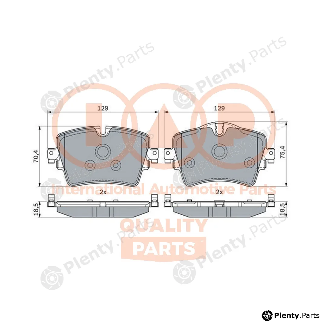 Iap Quality Parts 704-51002 — Brake Pad Set, disc brake