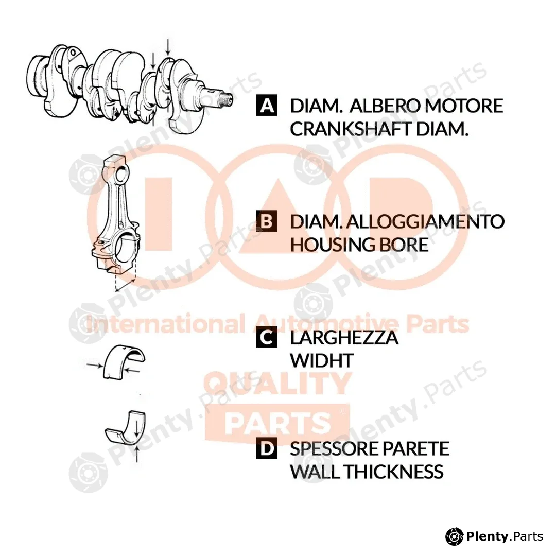 Iap Quality Parts 104-23040G — Connecting Rod Bearing Set