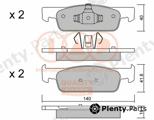 Iap Quality Parts 704-00101P — Brake Pad Set, disc brake