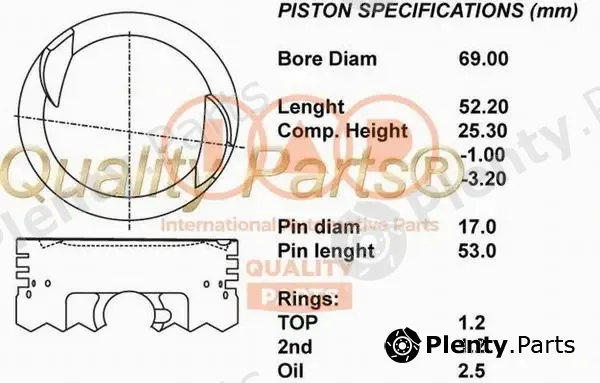 Iap Quality Parts 101-20065 — Piston