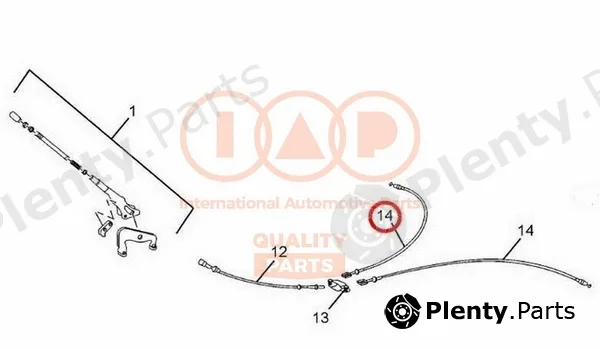 Iap Quality Parts 711-22020G — Cable Pull, parking brake